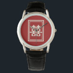 Rectangle Double Happiness Classic Chinese Wedding Watch<br><div class="desc">A modern double happiness design within a simple double lined red rectangle frame. An auspicious and classic symbol used in all chinese, oriental and asian wedding. Designed by fat*fa*tin. Easy to customise with your own text, photo or image. For custom requests, please contact fat*fa*tin directly. Custom charges apply. ·················································································································· www.zazzle.com/fat_fa_tin...</div>