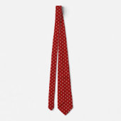 Rectangle Double Happiness Red Chinese Wedding Tie (Back)