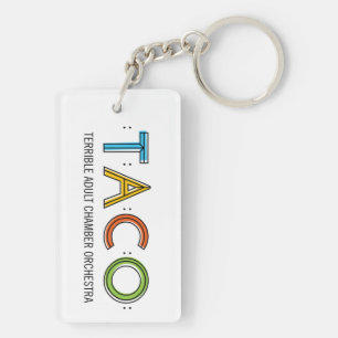 Rectangle (Double-Sided) TACO Keychain