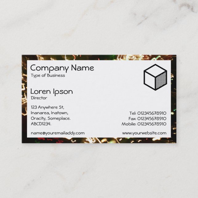 Rectangle - Fibre Optic Business Card (Front)