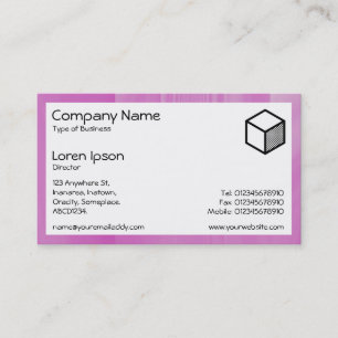 Rectangle - Glassy Pink Bands Business Card