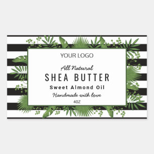 Rectangle green botanical leaf Sticker