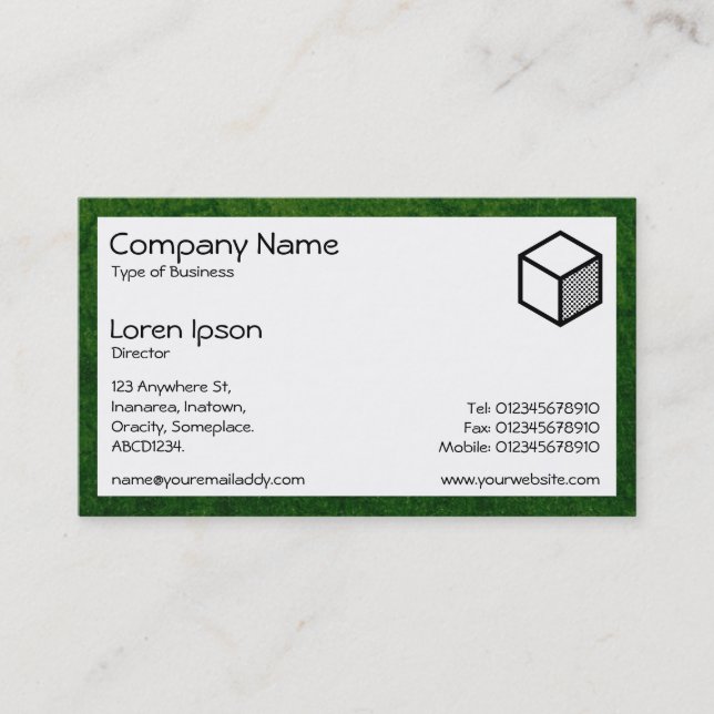 Rectangle - Green Earth Business Card (Front)