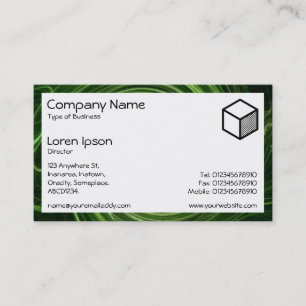 Rectangle - Green Galaxy Business Card