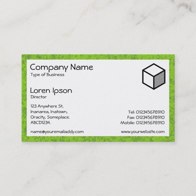 Rectangle - Green Mineral 02 Business Card (Front)