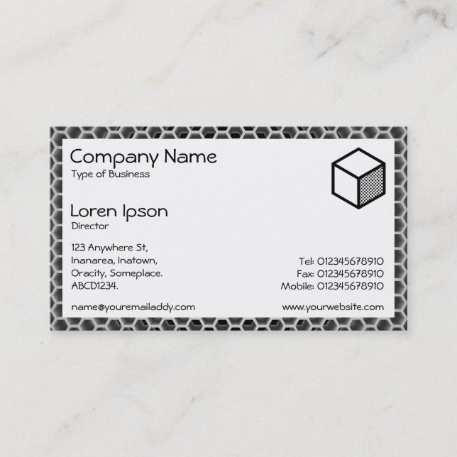 Rectangle - Honeycomb Cool Business Card (Front)