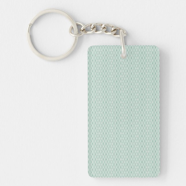 Rectangle Keychain | Double-Sided Mint Design (Front)