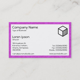 Rectangle - Magenta Stipple Business Card