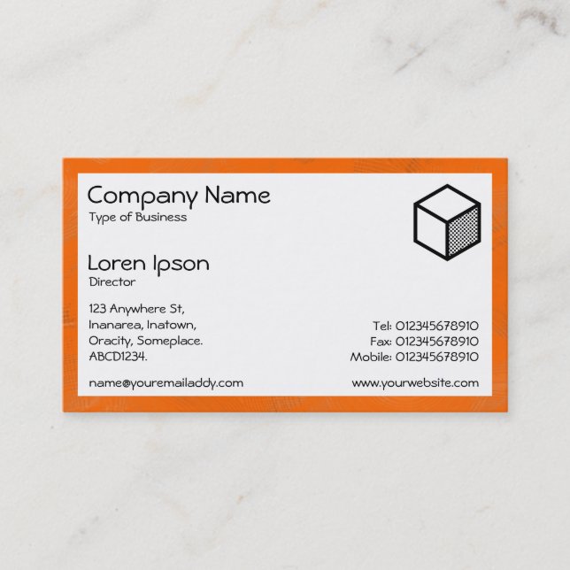 Rectangle - Orange Paint Business Card (Front)