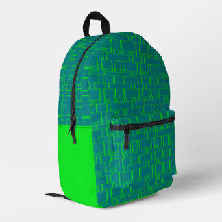Rectangle Pattern Gradient 3 Printed Backpack