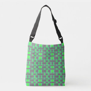 Rectangle Pattern Grey 16 Crossbody Bag