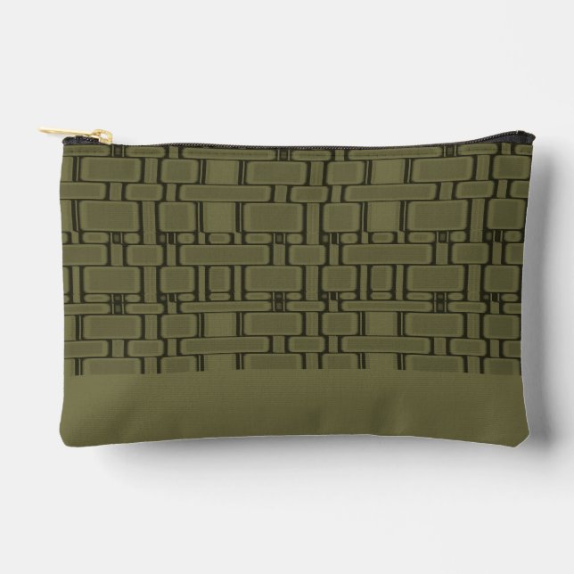 Rectangle Pattern Neutral Army Accessory Pouch (Front)