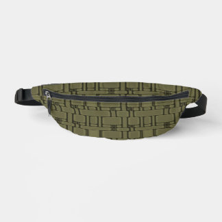 Rectangle Pattern Neutral Army Bum Bags