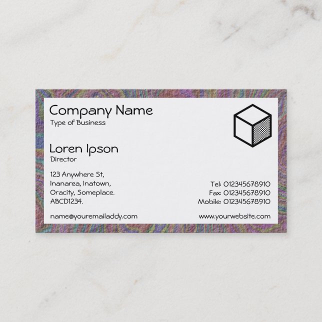 Rectangle - Psychedelic Rock Business Card (Front)