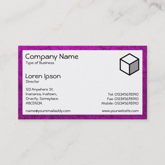 Rectangle - Purple Earth Business Card (Front)