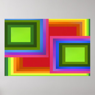 Rectangle Rainbow Poster