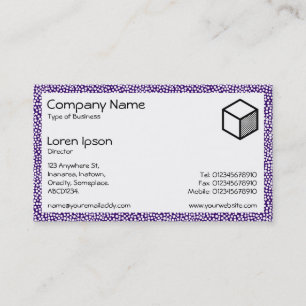 Rectangle - Random Spots 02 - Deep Purple Business Card