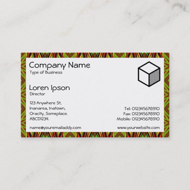 Rectangle - Rectangle - Geometric Abstract Business Card (Front)