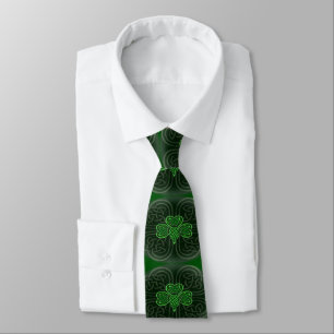 rectangle Shamrock knotwork Tie