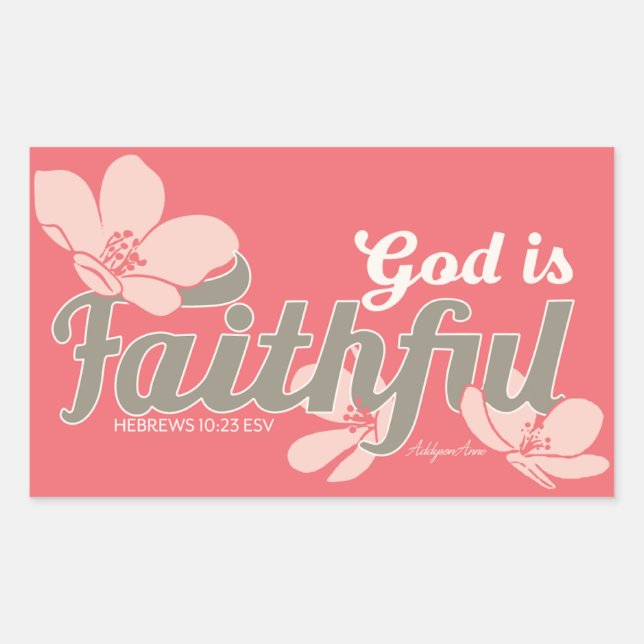 Rectangle Sticker, Inspirational, Faith, coral Rectangular Sticker (Front)