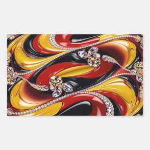 Rectangle sticker with Belgian Colours