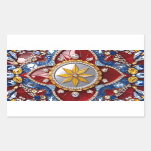 Rectangle sticker with Colombian Colours