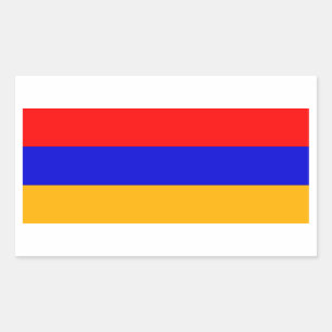 Rectangle sticker with Flag of  Armenia
