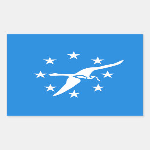 Rectangle sticker with Flag of Corpus Christi