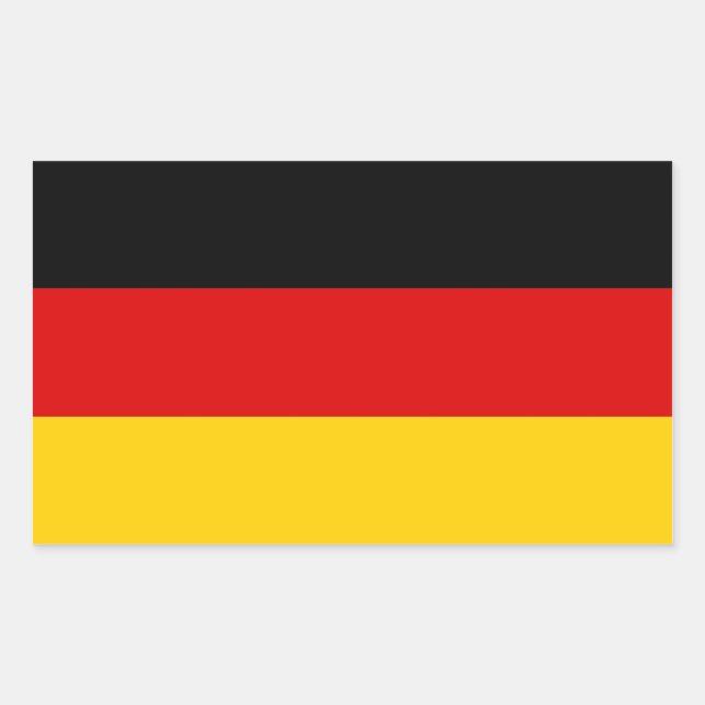 Rectangle sticker with Flag of Germany (Front)