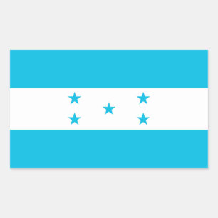 Rectangle sticker with Flag of Honduras