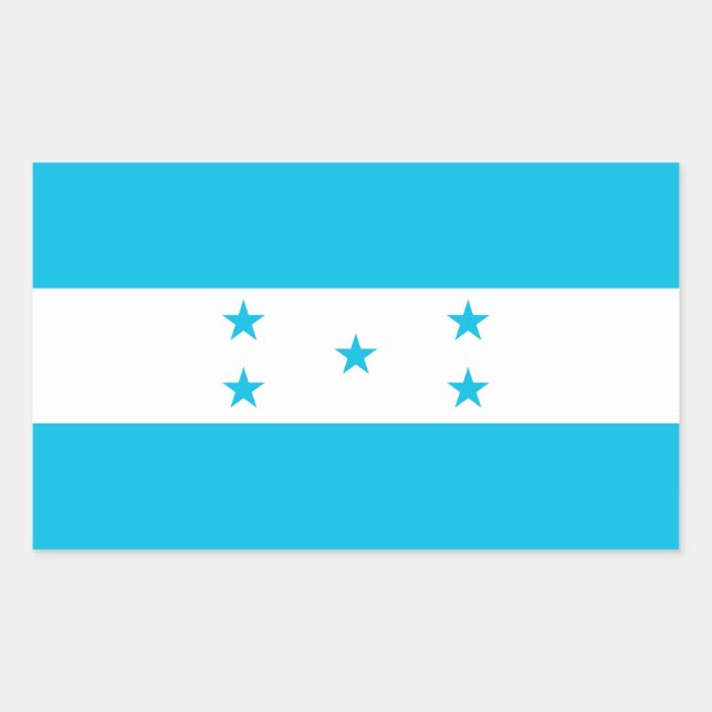 Rectangle sticker with Flag of Honduras (Front)