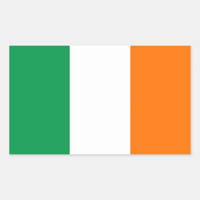 Rectangle sticker with Flag of Ireland (Front)