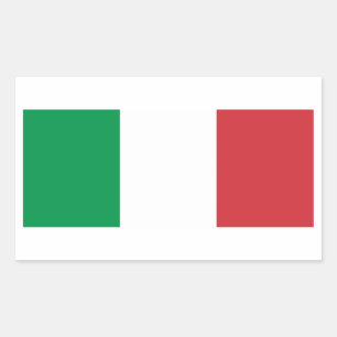 Rectangle sticker with Flag of Italy