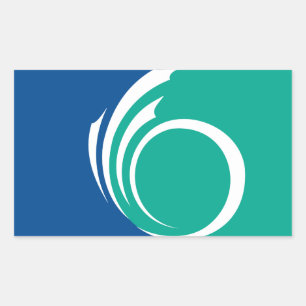 Rectangle sticker with Flag of Ottawa, Canada