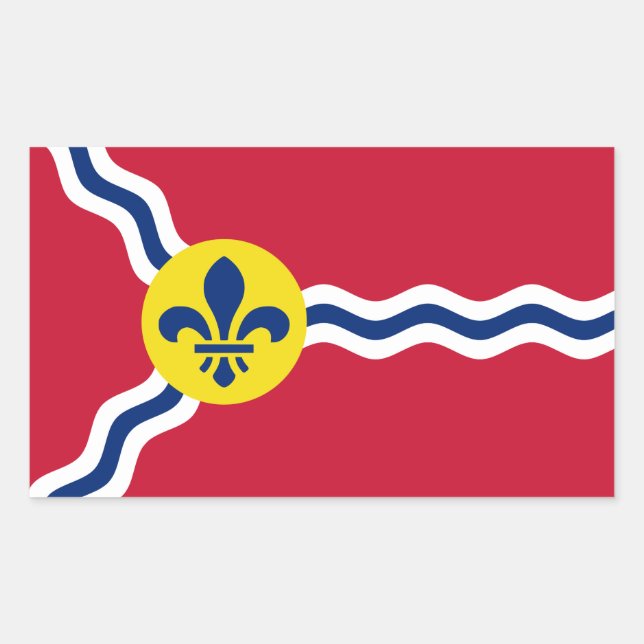 Rectangle sticker with Flag of St. Louis, Missouri (Front)