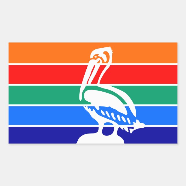 Rectangle sticker with Flag of St. Petersburg (Front)