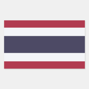 Rectangle sticker with Flag of Thailand
