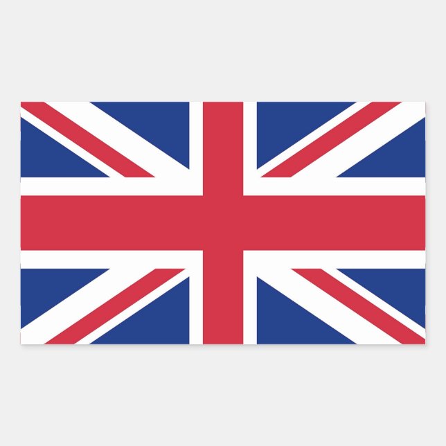 Rectangle sticker with Flag of United Kingdom (Front)
