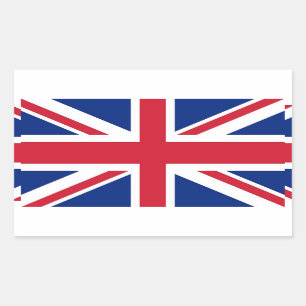 Rectangle sticker with Flag of United Kingdom