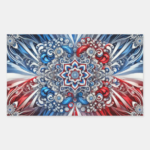 Rectangle sticker with French Colours