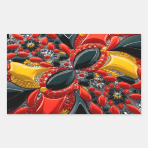 Rectangle sticker with Germany Colours