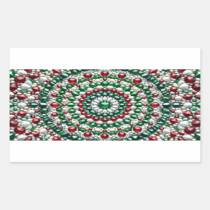 Rectangle sticker with Italian Colours