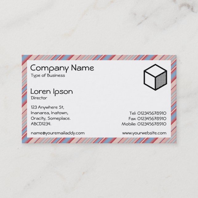 Rectangle - Stripes 310515 (012) Business Card (Front)