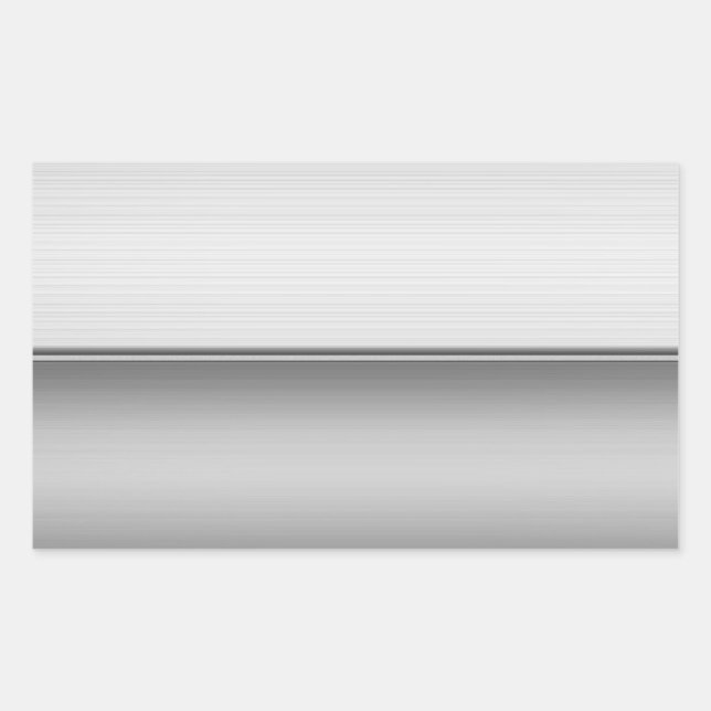 Rectangle Two Toned Smooth Metal Plate Sticker (Front)