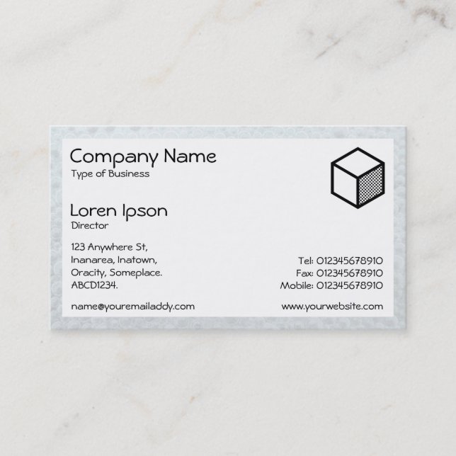 Rectangle - White Bubbles Business Card (Front)