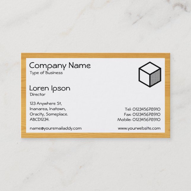 Rectangle - Wood 04 Business Card (Front)