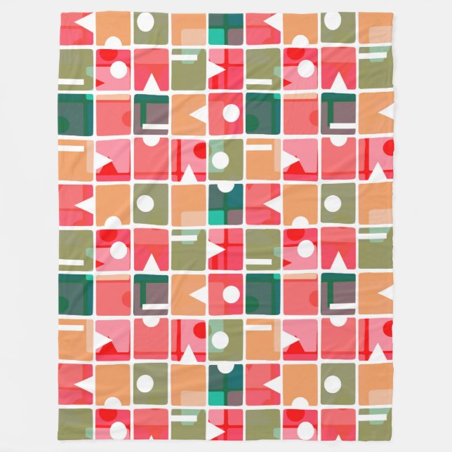 Rectangles Abstract 120623 Fleece Blanket (Front)