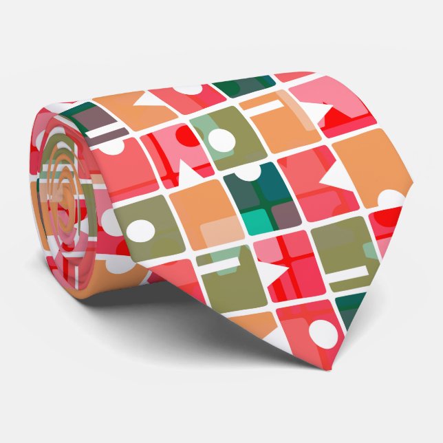 Rectangles Abstract 120623 Tie (Rolled)