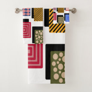 Rectangles and Shadows Bath Towel Set