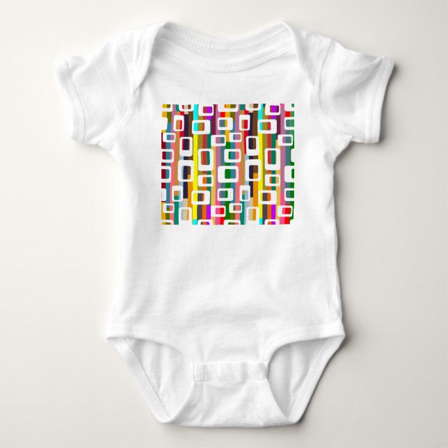 Rectangles and Stripes  Baby Bodysuit (Front)